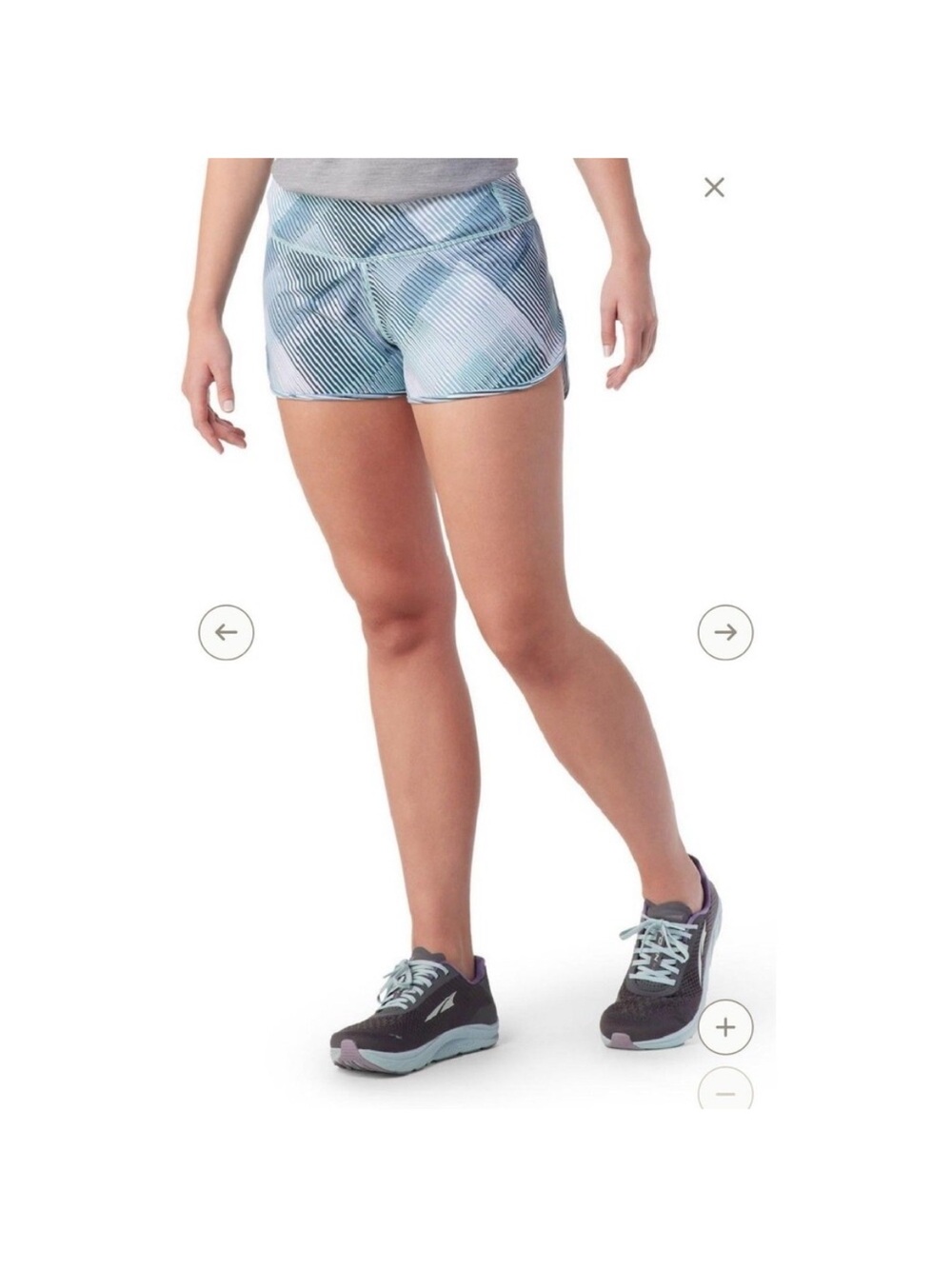 Smartwool Women's Light Blue Geometric Athletic Shorts